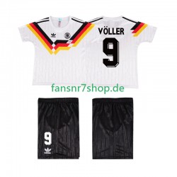 Deutschland fußball trikot VOLLER 9 Kinder Heim Retro 1990 Kurzarm