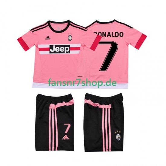 Juventus Turin fußball trikot Cristiano RONALDO 7 2015 2016 Kinder Auswärts Retro Kurzarm