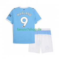 Manchester City fußball trikot Erling Haaland 9 Kinder Heim 2025-2026 Kurzarm