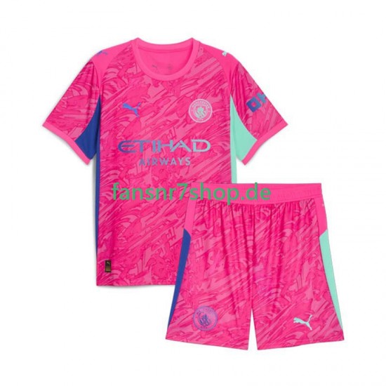 Manchester City fußball trikot Torhüter Kinder Auswärts 2025-2026 Kurzarm