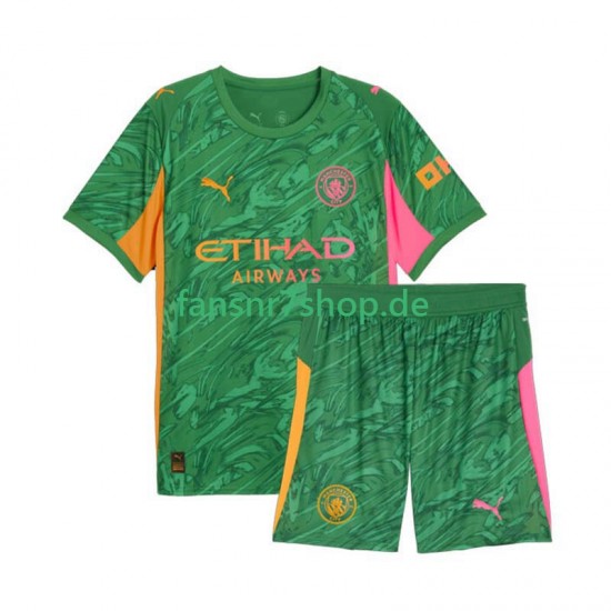 Manchester City fußball trikot Torhüter Kinder Heim 2025-2026 Kurzarm