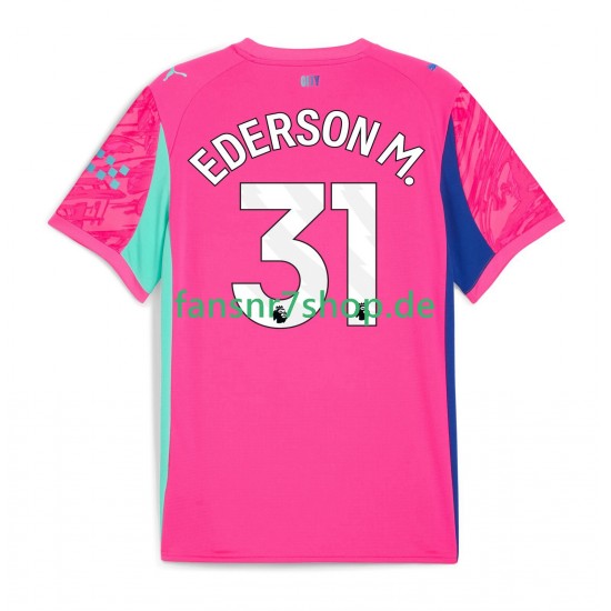 Manchester City fußball trikot Ederson Moraes 31 Torhüter Herren Auswärts 2025-2026 Kurzarm