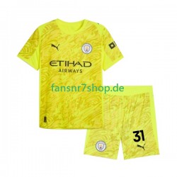 Manchester City fußball trikot Ederson Moraes 31 Torhüter Kinder Ausweich 2025-2026 Kurzarm