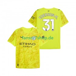 Manchester City fußball trikot Ederson Moraes 31 Torhüter Herren Ausweich 2025-2026 Kurzarm