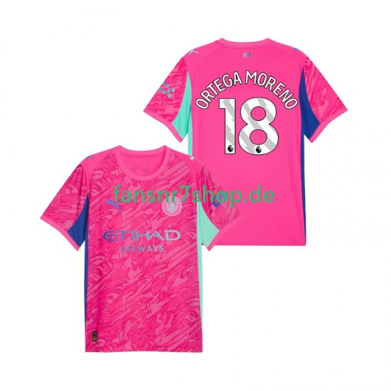 Manchester City fußball trikot ORTEGA MORENO 18 Torhüter Herren Auswärts 2025-2026 Kurzarm