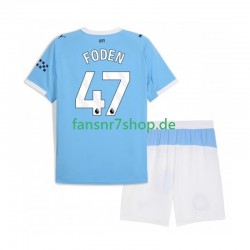 Manchester City fußball trikot Phil Foden 47 Kinder Heim 2025-2026 Kurzarm