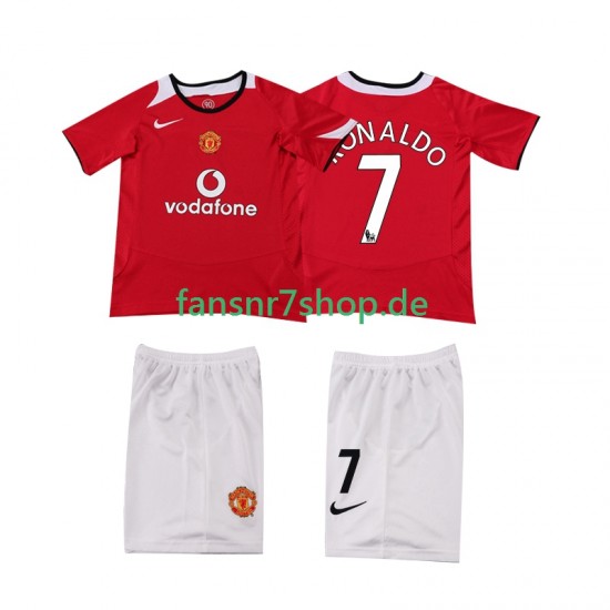 Manchester United fußball trikot Cristiano Ronaldo 7 Kinder Heim Retro 2004 2006 Kurzarm