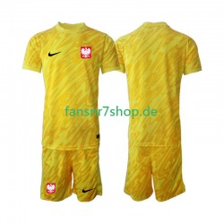 Polen fußball trikot Torhüter Kinder Heim 2024 Kurzarm