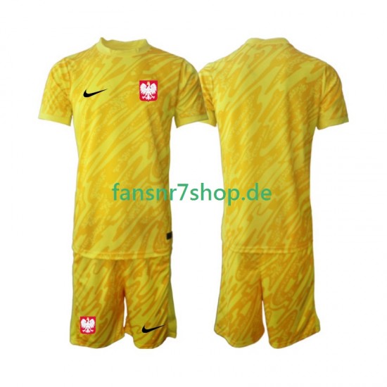 Polen fußball trikot Torhüter Kinder Heim 2024 Kurzarm