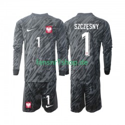 Polen fußball trikot Szczesny 1 Torhüter Kinder Auswärts 2024 Langarm