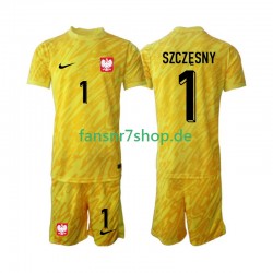 Polen fußball trikot Szczesny 1 Torhüter Kinder Heim 2024 Kurzarm