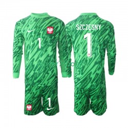 Polen fußball trikot Szczesny 1 Torhüter Kinder Ausweich 2024 Langarm