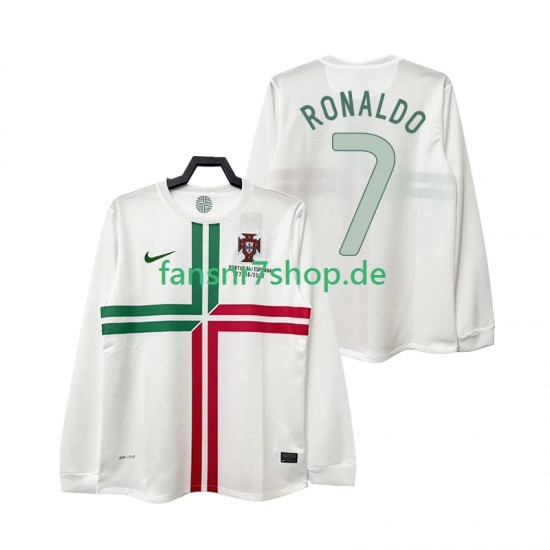 Portugal fußball trikot Cristiano Ronaldo 7 2012 Herren Auswärts Retro Langarm