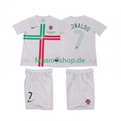 Portugal fußball trikot Cristiano Ronaldo 7 2012 Kinder Auswärts Retro Kurzarm