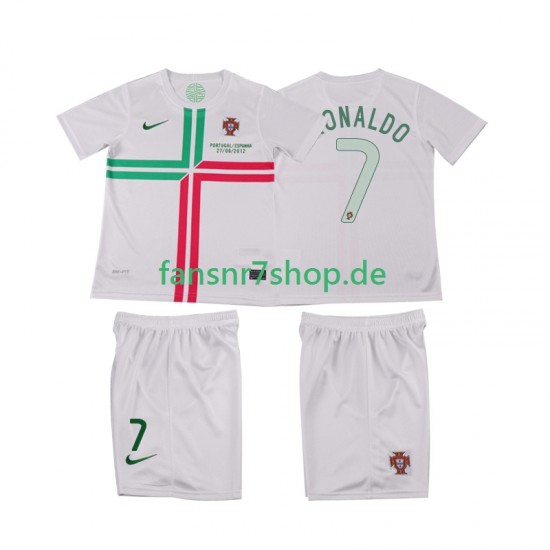 Portugal fußball trikot Cristiano Ronaldo 7 2012 Kinder Auswärts Retro Kurzarm