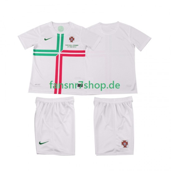 Portugal fußball trikot 2012 Kinder Auswärts Retro Kurzarm