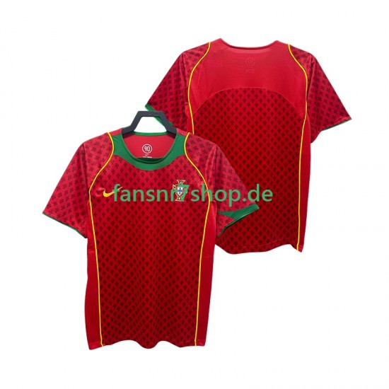 Portugal fußball trikot Herren Heim Retro 2004 Kurzarm