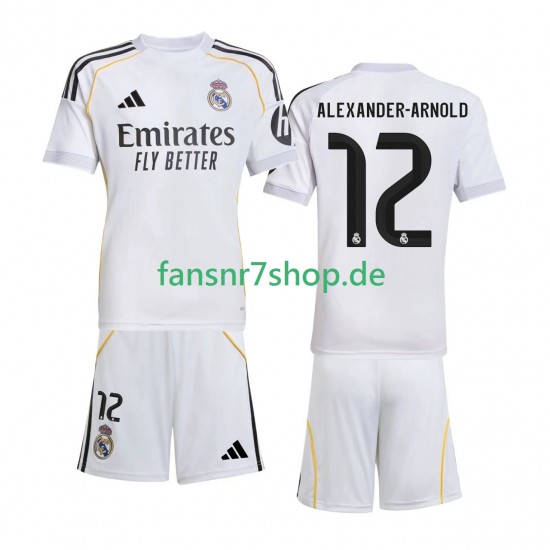 Real Madrid fußball trikot Alexander-Arnold 12 Kinder Heim 2025-2026 Kurzarm