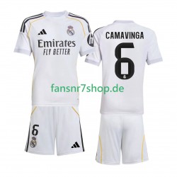 Real Madrid fußball trikot Camavinga 6 Kinder Heim 2025-2026 Kurzarm