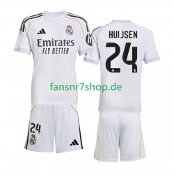 Real Madrid fußball trikot Huijsen 24 Kinder Heim 2025-2026 Kurzarm