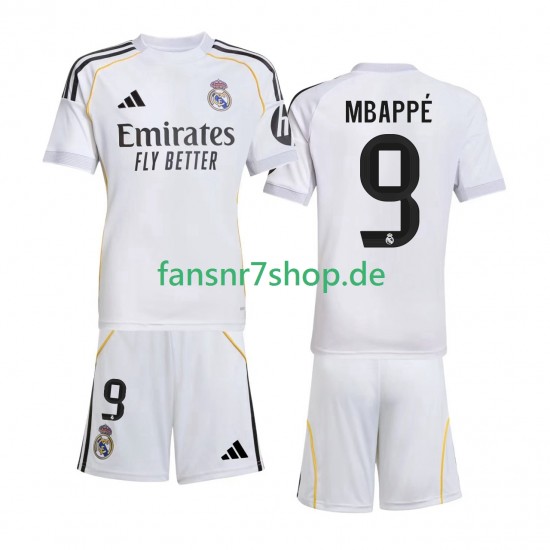 Real Madrid fußball trikot Mbappé Kylian 9 Kinder Heim 2025-2026 Kurzarm