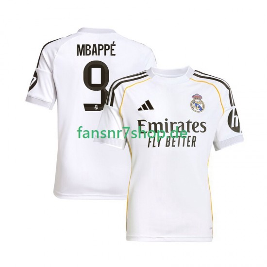 Real Madrid fußball trikot Mbappé Kylian 9 Herren Heim 2025-2026 Kurzarm