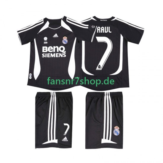 Real Madrid fußball trikot RAUL 7 2007 Kinder Auswärts Retro 2006 Kurzarm