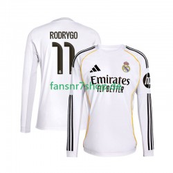 Real Madrid fußball trikot Rodrygo 11 Herren Heim 2025-2026 Langarm