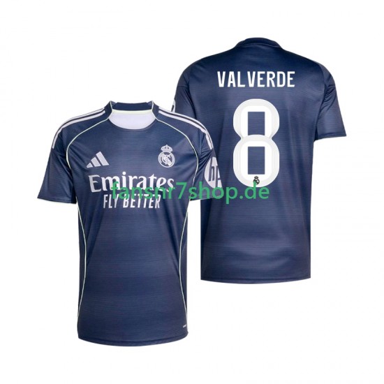 Real Madrid fußball trikot Valverde 8 Herren Auswärts 2025-2026 Kurzarm