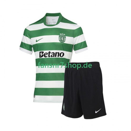 Sporting CP fußball trikot Kinder Heim 2025-2026 Kurzarm