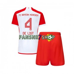 FC Bayern München fußball trikot Matthijs de Ligt 4 Kinder Heim 2023-2024 Kurzarm