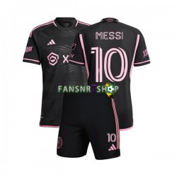 Inter Miami fußball trikot Lionel Messi 10 Kinder Auswärts 2023 Kurzarm