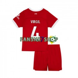 Liverpool fußball trikot Virgil van Dijk 4 Kinder Heim 2023-2024 Kurzarm