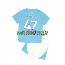 Manchester City fußball trikot Phil Foden 47 Kinder Heim 2023-2024 Kurzarm