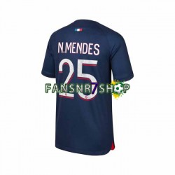Paris Saint-Germain fußball trikot N.Mendes 25 Herren Heim 2023-2024 Kurzarm