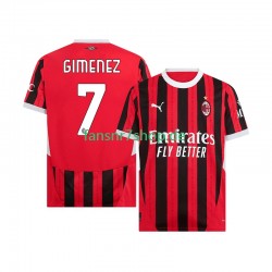 AC Mailand fußball trikot Santiago Gimenez 7 Herren Heim 2024-2025 Kurzarm