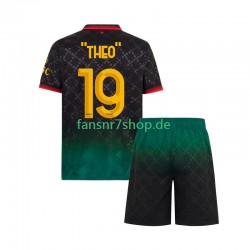 AC Mailand fußball trikot THEO 19 Kinder Viertes 2024-2025 Kurzarm