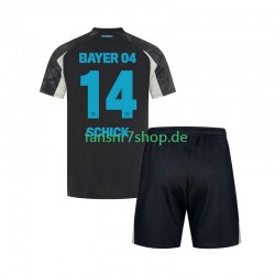 Bayer 04 Leverkusen fußball trikot Patrik Schick 14 Kinder Ausweich 2024-2025 Kurzarm