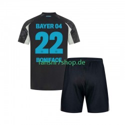 Bayer 04 Leverkusen fußball trikot Victor Boniface 22 Kinder Ausweich 2024-2025 Kurzarm