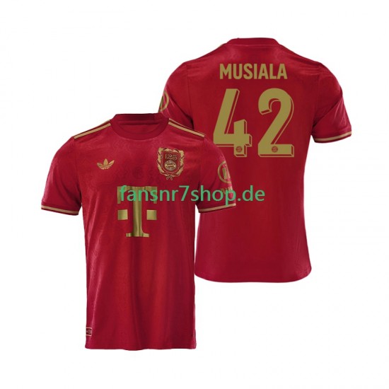 FC Bayern München fußball trikot Jamal Musiala 42 125th Anniversary Herren Heim Rot 2024-2025 Kurzarm