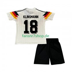 Deutschland Retro fußball trikot Klinsmann 18 Kinder Heim 1990 Kurzarm
