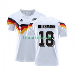 Deutschland Retro fußball trikot Klinsmann 18 Herren Heim 1990 Kurzarm