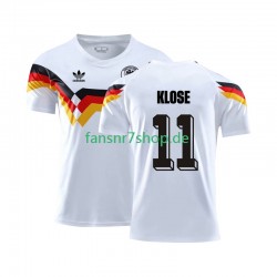 Deutschland Retro fußball trikot Klose 11 Herren Heim 1990 Kurzarm