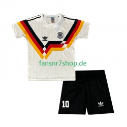 Deutschland Retro fußball trikot Matthaus 10 Kinder Heim 1990 Kurzarm