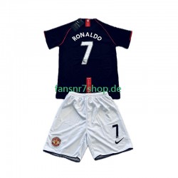Manchester United Retro fußball trikot Cristiano Ronaldo 7 2007 Kinder Auswärts 2008 Kurzarm