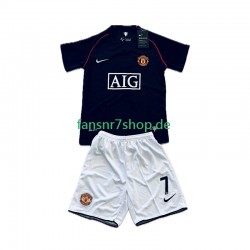 Manchester United Retro fußball trikot Cristiano Ronaldo 7 2007 Kinder Auswärts 2008 Kurzarm