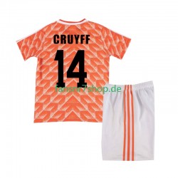 Niederlande Retro fußball trikot Cruyff 14 1988 Kinder Heim Kurzarm