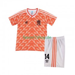Niederlande Retro fußball trikot Cruyff 14 1988 Kinder Heim Kurzarm