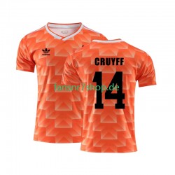 Niederlande Retro fußball trikot Cruyff 14 1988 Herren Heim Kurzarm