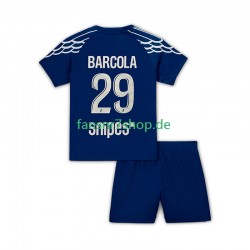Paris Saint-Germain fußball trikot Bradley Barcola 29 Kinder Viertes 2024-2025 Kurzarm